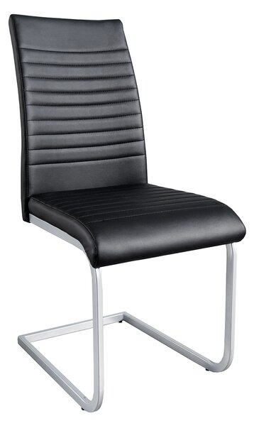 Konferenční židle Xios, chrom, černá