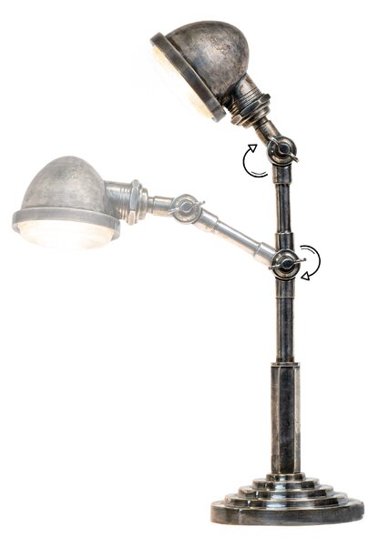 Industriální stolní lampa ANAKIN Barva: stříbrná