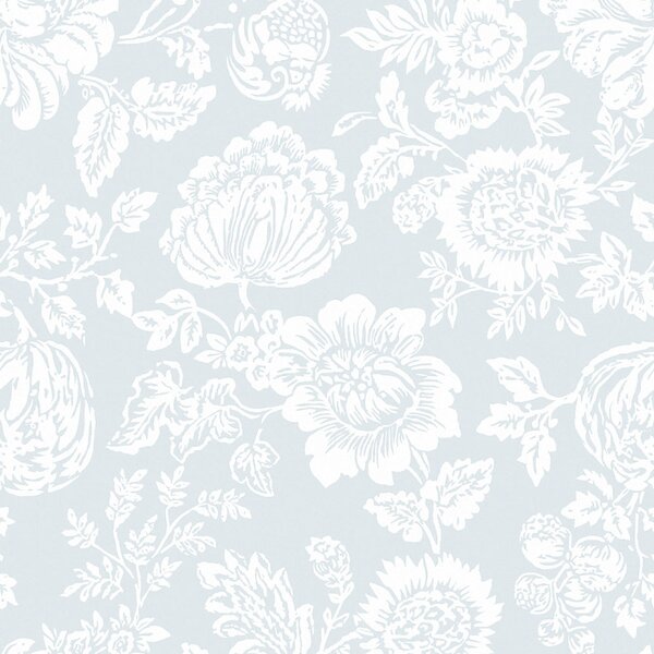 Vliesová tapeta na zeď, modrá, květiny, 125141, Shabby Chic by Rachel Ashwell