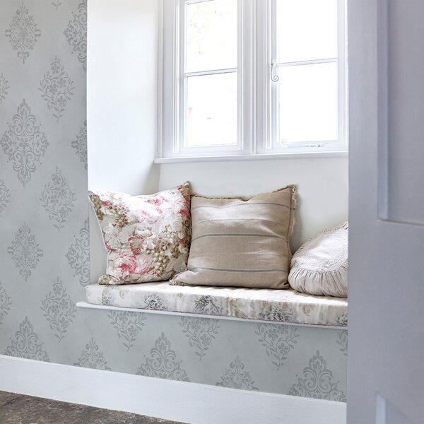 Vliesová tapeta na zeď, modrá, zámecká, ornamenty, 125137, Shabby Chic by Rachel Ashwell