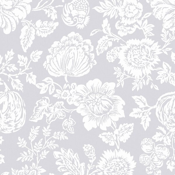 Vliesová tapeta na zeď, šedá, květiny, 125139, Shabby Chic by Rachel Ashwell