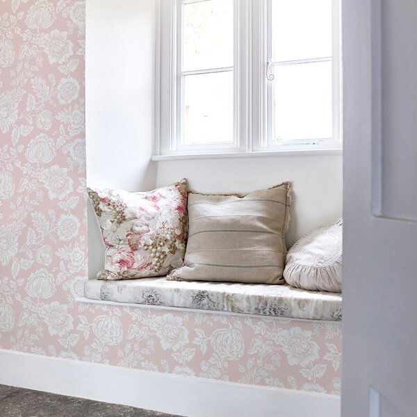 Vliesová tapeta na zeď, růžová, květiny, 125140, Shabby Chic by Rachel Ashwell