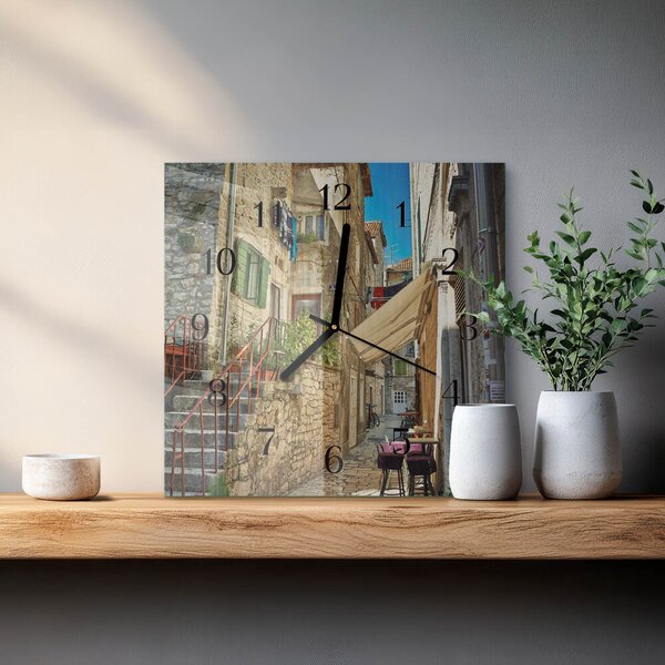 Skleněné hodiny na stěnu Avenue zskc-30x30-00176884