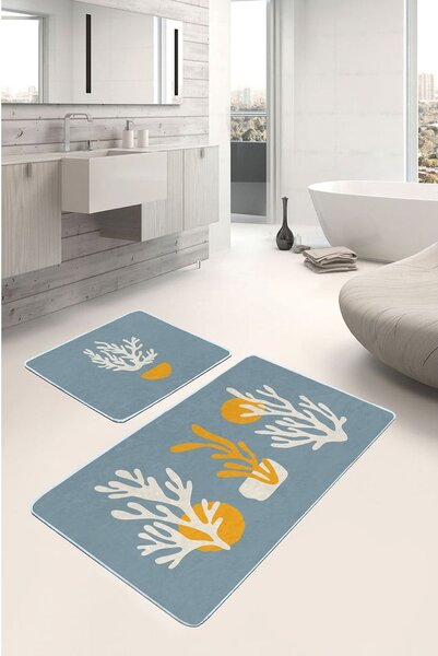 Modré koupelnové předložky v sadě 2 ks 60x100 cm – Mila Home