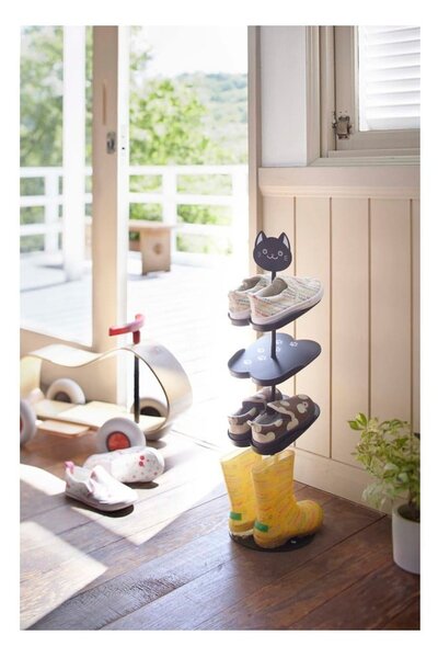 Černý kovový dětský botník Kid's Shoe Rack – YAMAZAKI