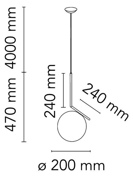 Flos F3175057 IC Lights S1, designové závěsné svítidlo, 1x60W E14, chrom, Ø 20cm
