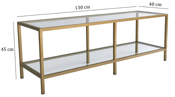 ASIR Televizní stolek BASIC zlatá
