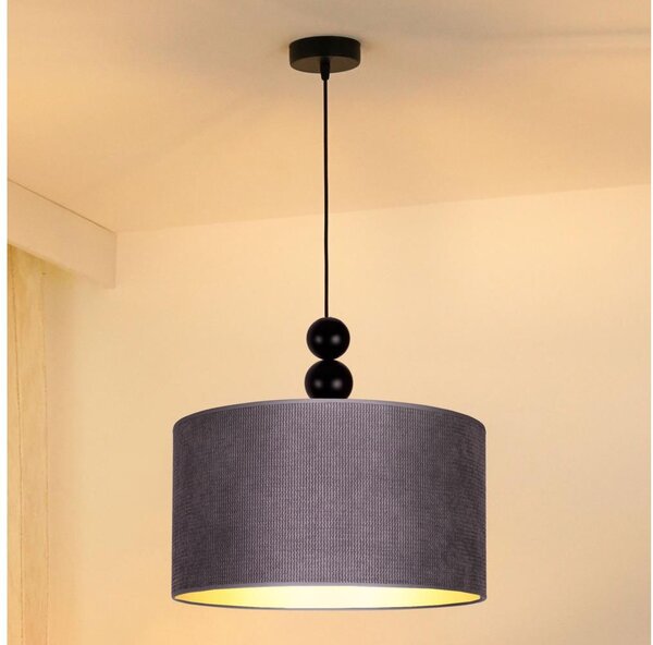 Duolla - Lustr na lanku LYON 1xE27/15W/230V pr. 40 cm šedá