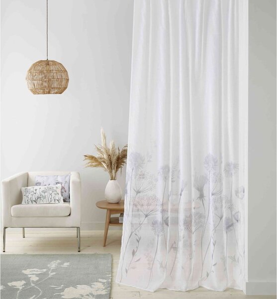 Bílá záclona 140x137 cm Meadowsweet Floral – Catherine Lansfield