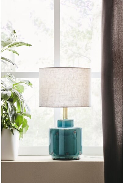 Modro-bílá stolní lampa Markslöjd Cous