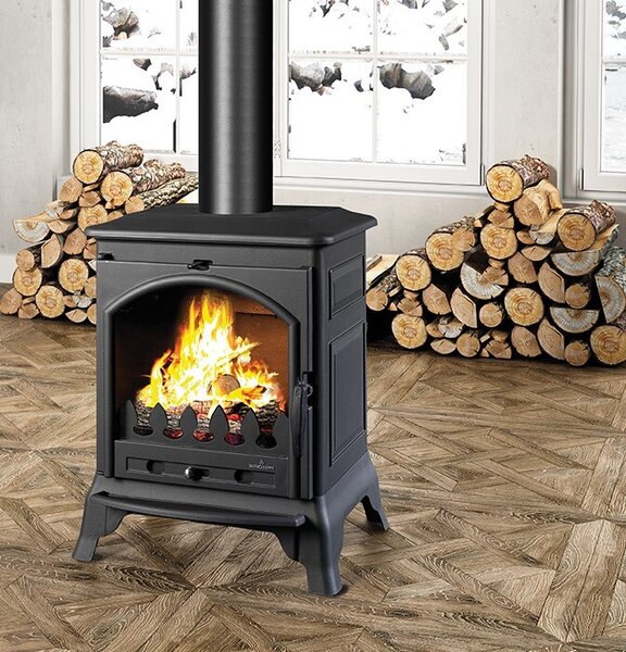 Krbová kamna BRONPI ORDESA, 10 kW, černá