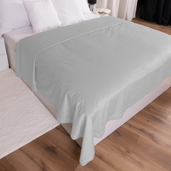 Biante Sametový přehoz na postel Velvet Premium SVP-027 Světle šedý 140x200 cm