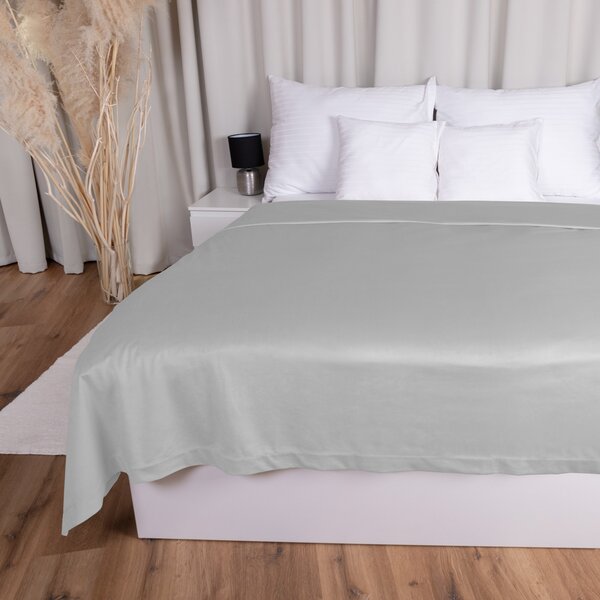 Biante Sametový přehoz na postel Velvet Premium SVP-027 Světle šedý 140x200 cm