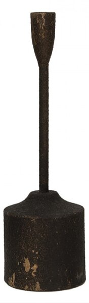 Set tří kovových svícnů s vintage odřením – 35/30/25 cm