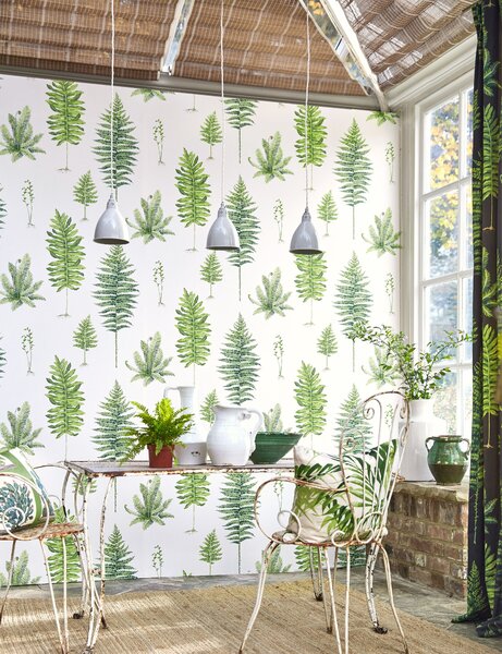 Sanderson Fernery Odstín tapety: Botanical Green