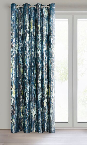 ZATEMŇOVACÍ ZÁVĚS NA KROUŽCÍCH GRACE 140X250 CM VZOROVANÁ