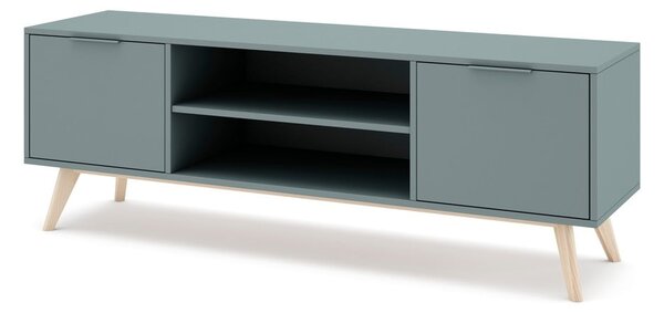 Zelenošedý TV stolek 140x53 cm Pisco – Marckeric