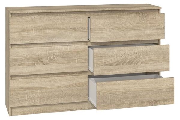 Topeshop M6 120 SON 2X3, Dub, 6 zásuvka/zásuvek, Dřevotřískové desky, Jednobarevný, Moderní, Dřevotřískové desky