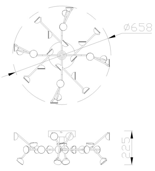 Mantra 6416 Adn, stropní svítidlo, 72W 3000K, bílá, prům. 65cm