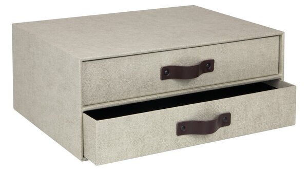 Béžový zásuvkový box se 2 šuplíky Bigso Box of Sweden Birger