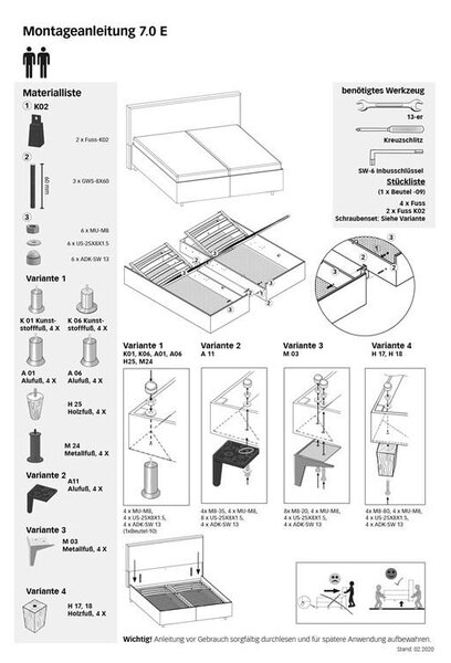 ČALOUNĚNÁ POSTEL, 180/200 cm, modrošedá Beldomo - Sleep - Postele s úložným prostorem