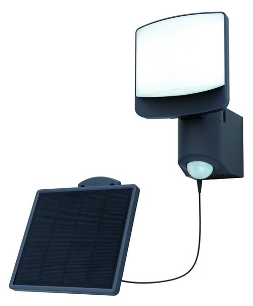 Lutec 6925701345 LED venkovní solární nástěnné svítidlo s pohybovým čidlem Sunshine 1x7W | 500lm | 5000K | IP54 - šedá