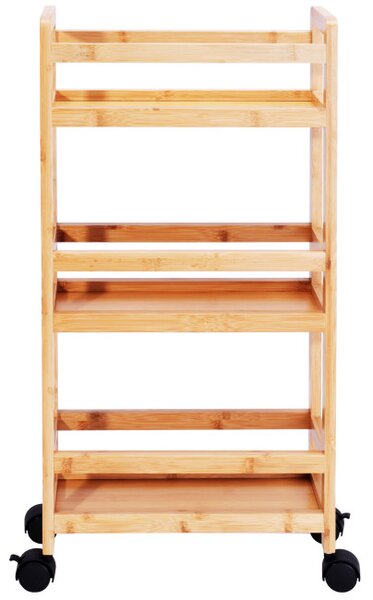 Pojízdný regál INAKI naturální