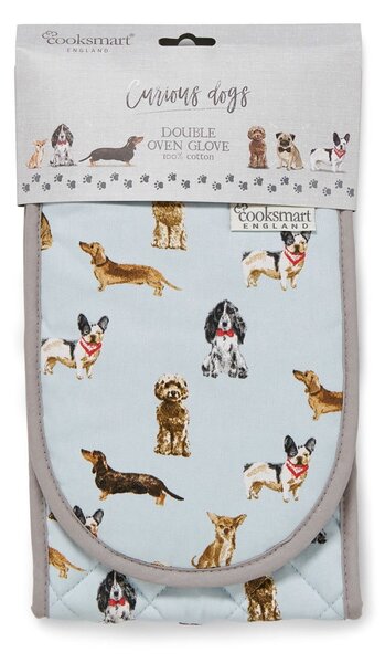 Dvojitá bavlněná chňapka Cooksmart ® Curious Dogs