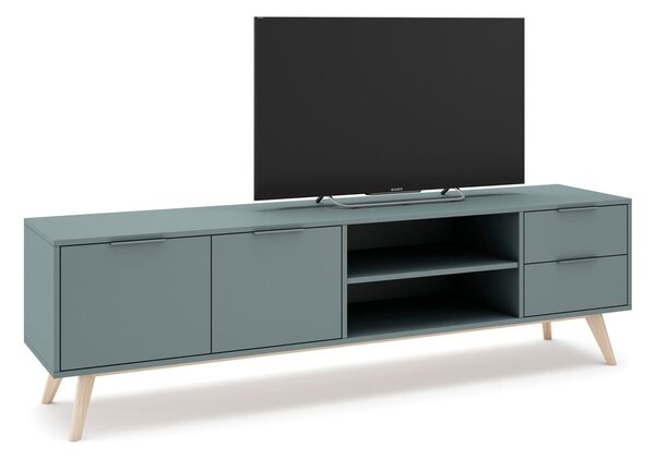 TV stolek šedozelený 180x53x40 cm Pisco – Marckeric