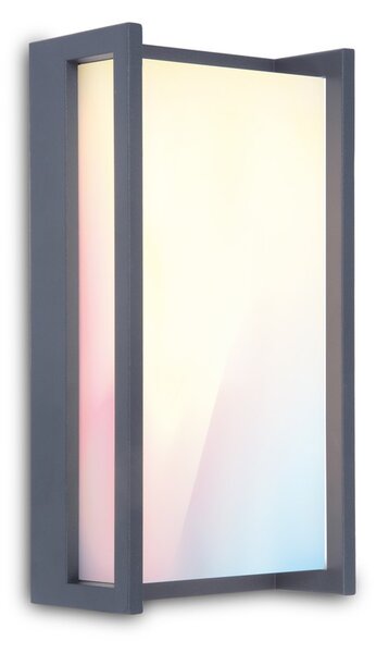 Lutec 5193004118 LED venkovní nástěnné svítidlo Qubo 1x16W | 1000lm | 2700-6500K | RGB | IP54 - šedá