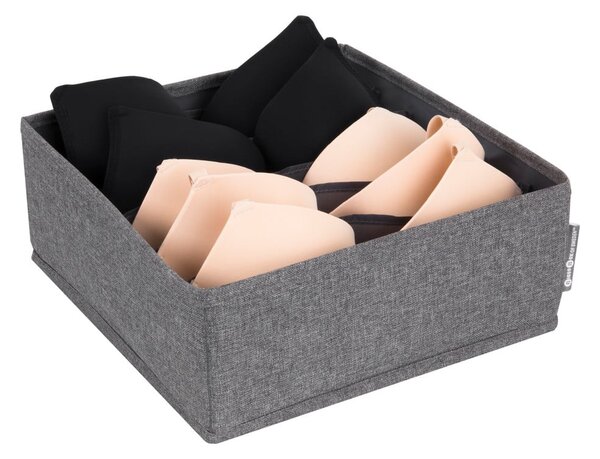 Šedý organizér do zásuvky s přihrádkami Bigso Box of Sweden Drawer, 29 x 11 cm