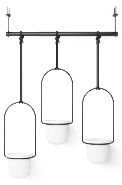Plastové obaly na květináče v sadě 3 ks na bylinky/závěsné ø 7,5 cm Triflora – Umbra