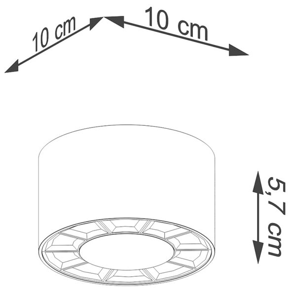 Stropní LED svítidlo Dio, 1x LED 10w, 4000k, w