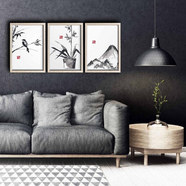 Obrazy v sadě 3 ks 38x53 cm – Wallity