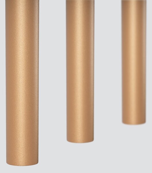 Závěsné svítidlo Pastelo, 3x zlaté kovové stínítko
