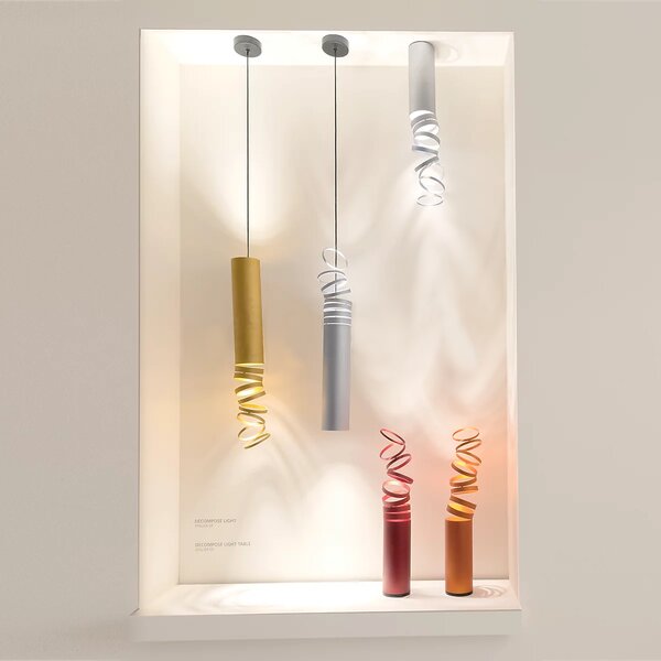 Artemide DOI4600A02 Decomposé Light, zlaté závěsné svítidlo, 1x8W E27, výška 60cm