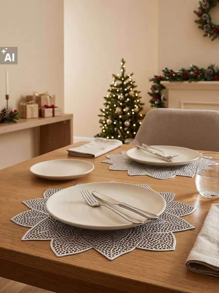 Sinsay - Vánoční prostírání ve tvaru vánoční hvězdy 2 pack - zlatá