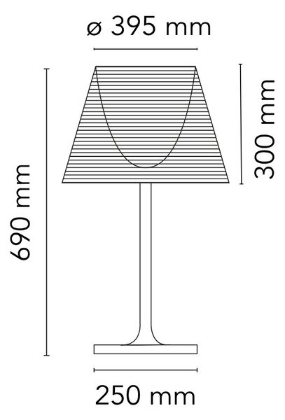 Flos F6303046 KTribe T2, designová stolní lampa se stmívačem, 1x105W E27, aluminizovaná bronzová, výška 69cm