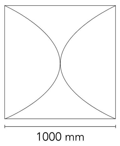 Flos F0500009 Ariette 2, stropní svítidlo z textilu, 4x40W E27, 100x100cm