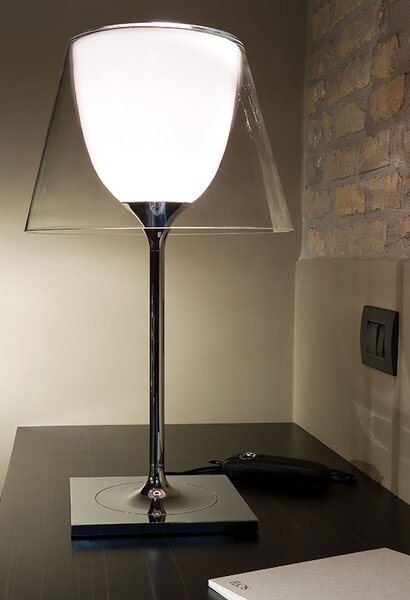 Flos F6281000 KTribe T1 Glass, designová stolní lampa se stmívačem, 1x70W E27, čirá, výška 56cm