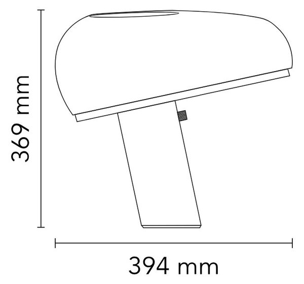 Flos F6380030 Snoopy, designová stolní lampa se stmívačem v kombinaci černé a mramoru, 1x150W E27, výška 36,9cm