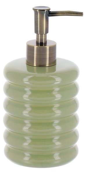 Dávkovač mýdla Olive, zelený/se zlatými prvky, 400 ml