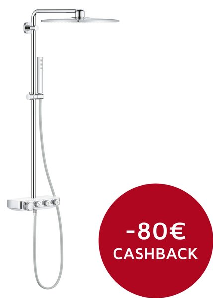 GROHE Euphoria SmartControl System 310 Cube Duo - Sprchový systém s termostatem na zeď, měsíční bílá 26508LS0
