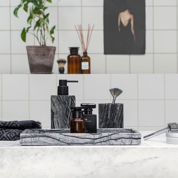 Černý mramorový dávkovač mýdla 0.2 l Marble – Mette Ditmer Denmark