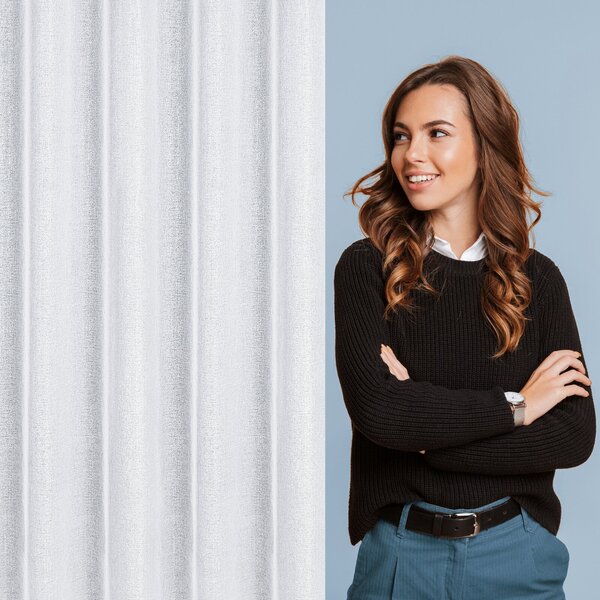 ZÁCLONA NA PÁSCE LENA 350X270 CM BÍLÁ