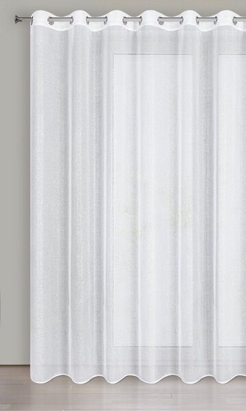 ZÁCLONA NA KROUŽCÍCH LENA 350X250 CM BÍLÁ