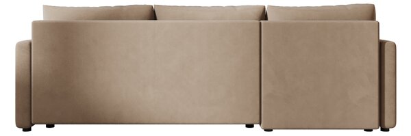 Rozkládací oboustranná sedací souprava do L VENORIA 220x143 cm, béžová + 2 polštářky ZDARMA
