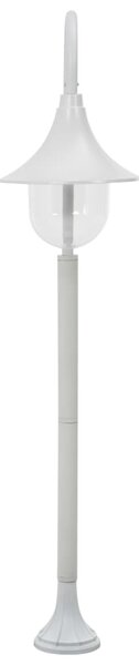 Zahradní sloupová lampa E27 120 cm hliník bílá
