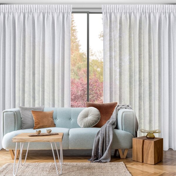 ZÁCLONA NA PÁSCE LENA 350X270 CM BÍLÁ