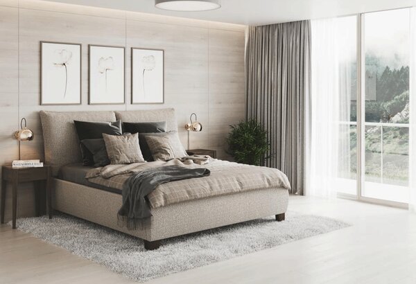 Čalouněná postel s úložným prostorem Paola II (bez olemování) Zvolte rozměr: 200x200 cm